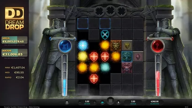 Templar Tumble 2 Dream Drop slot screenshot 2