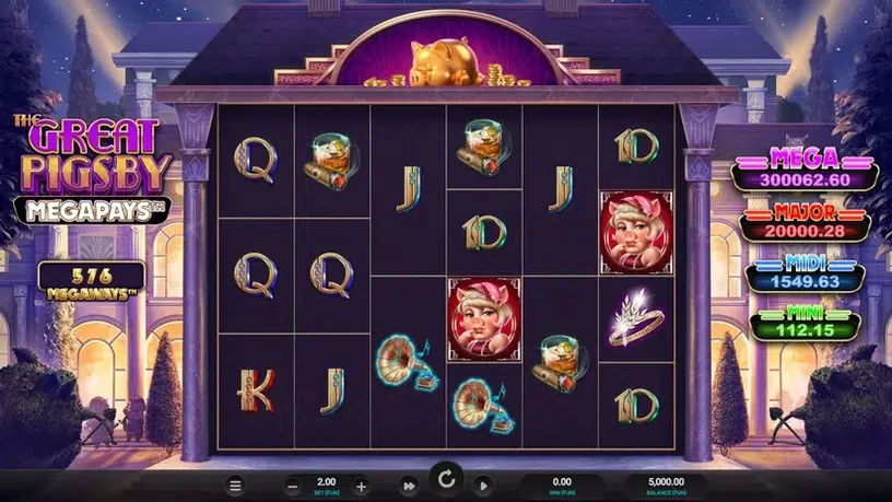 The Great Pigsby Megapays slot screenshot 1