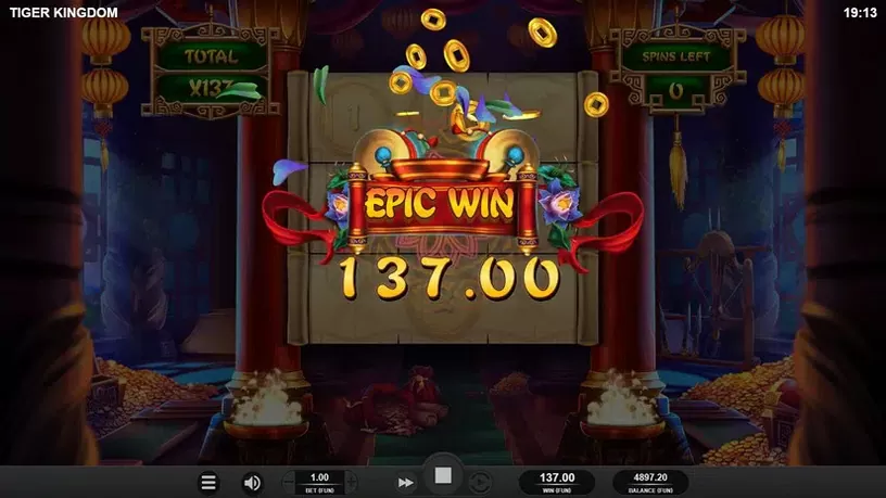 Tiger Kingdom Infinity Reels slot screenshot 7