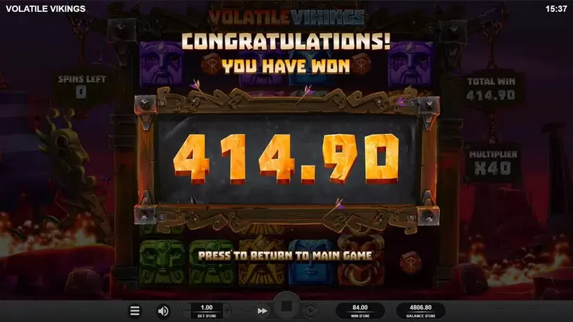 Volatile Vikings slot screenshot 7