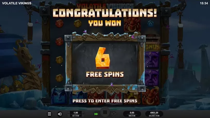 Volatile Vikings slot screenshot 4