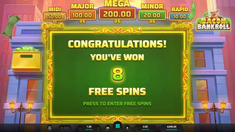 Bacon Bankroll slot screenshot 3