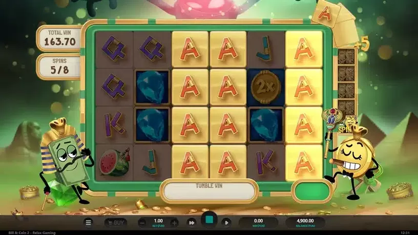 Bill & Coin 2 Mummy Mischief slot screenshot 5