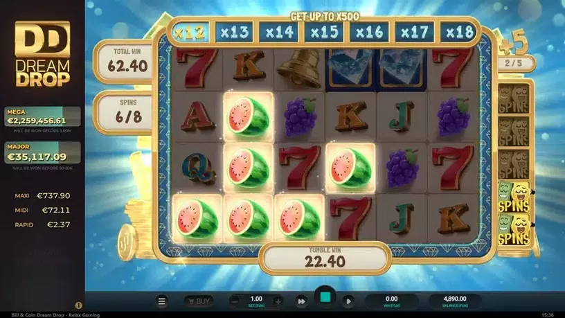 Bill & Coin Dream Drop slot screenshot 4