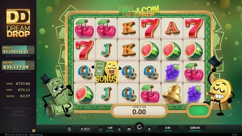 Bill & Coin Dream Drop slot screenshot 1