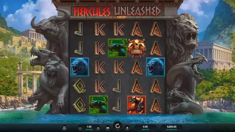 Hercules Unleashed Dream Drop slot screenshot 1