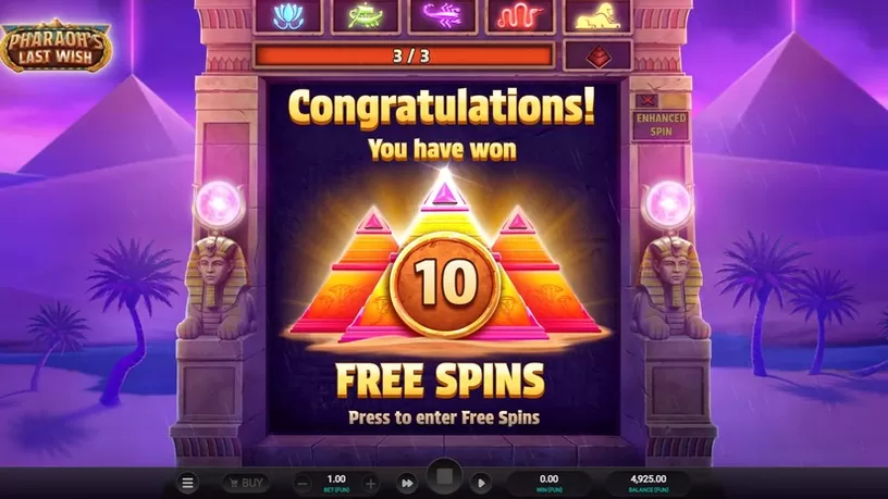 Pharaoh’s Last Wish slot screenshot 3