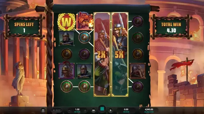 Roman Rivals slot screenshot 5
