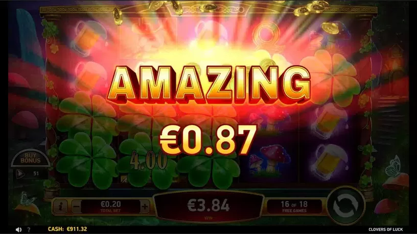 Clovers of Luck slot screenshot 4