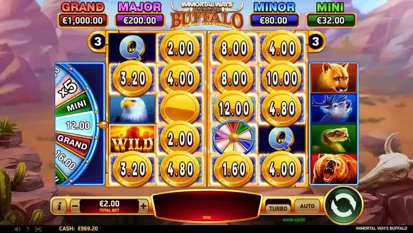 Immortal Ways Buffalo slot screenshot 4