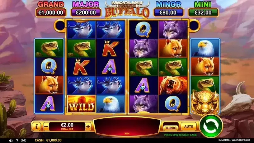 Immortal Ways Buffalo slot screenshot 1