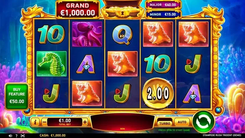 Stampede Rush Trident slot screenshot 1