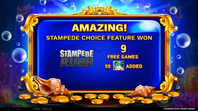 Stampede Rush Trident slot screenshot 3