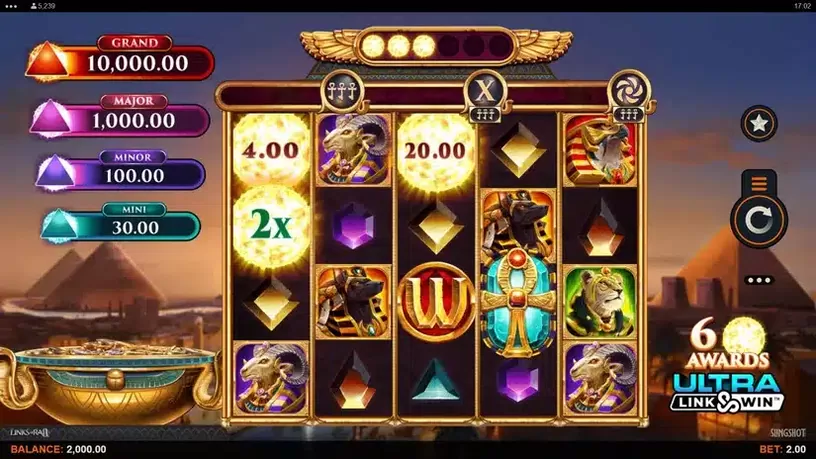 Links of Ra II slot screenshot 1