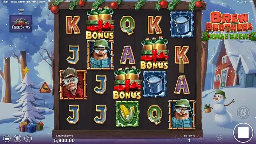 Brew Brothers Xmas Brew slot screenshot 2