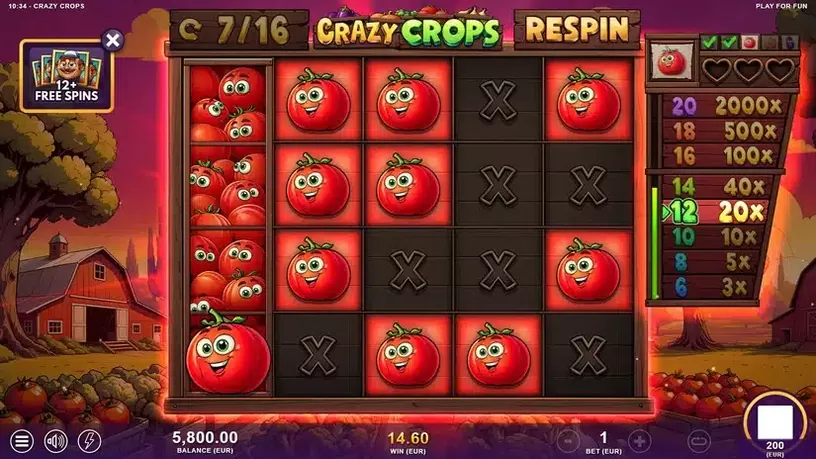 Crazy Crops slot screenshot 5