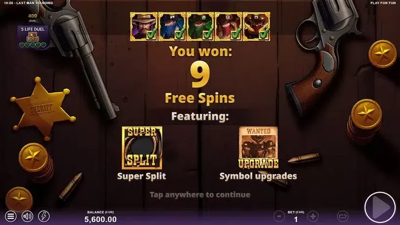 Last Man Standing slot screenshot 5
