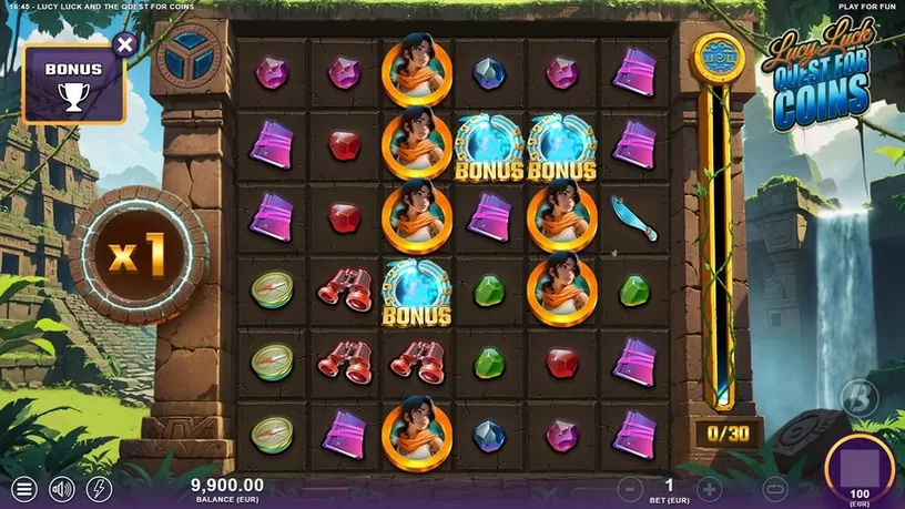 Lucy Luck and the Quest for Coins slot screenshot 2