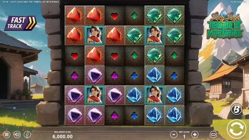 Lucy Luck and the Temple of Mysteries slot screenshot 1