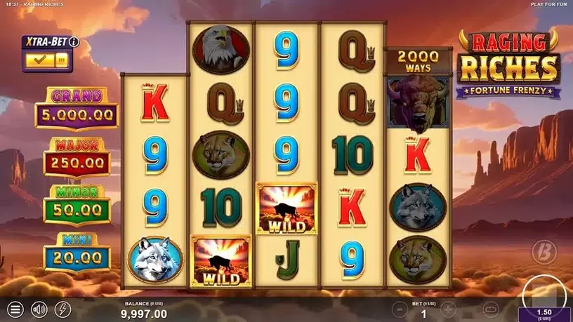 Raging Riches slot screenshot 2