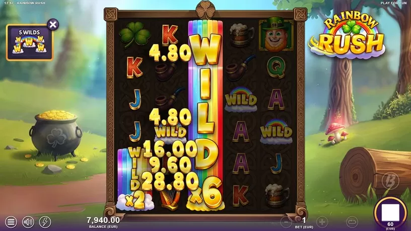 Rainbow Rush slot screenshot 2