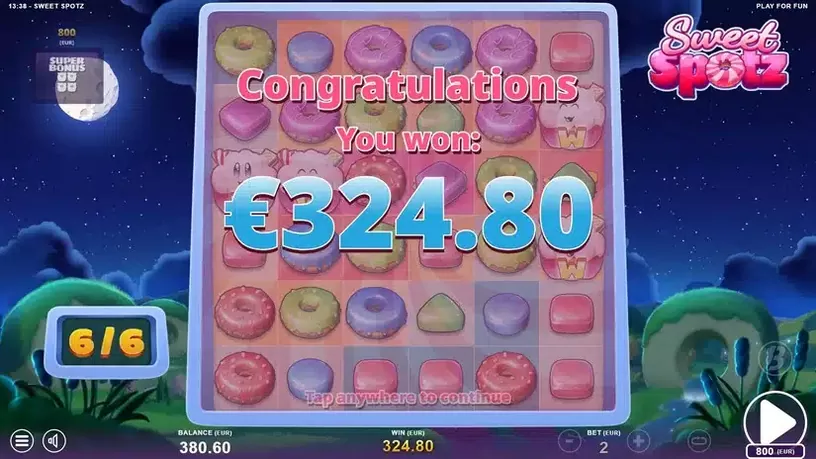 Sweet Spotz slot screenshot 6