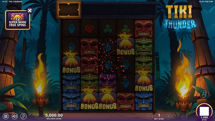 Tiki Thunder slot screenshot 2