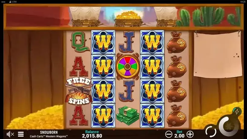 Cash Carts Western Wagons slot screenshot 1