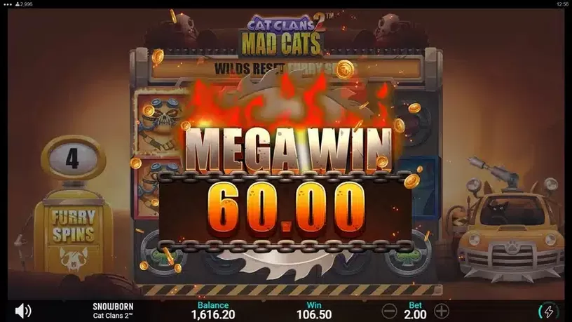 Cat Clans 2 Mad Cats slot screenshot 6