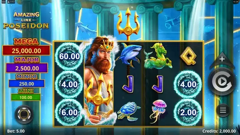 Amazing Link Poseidon slot screenshot 1