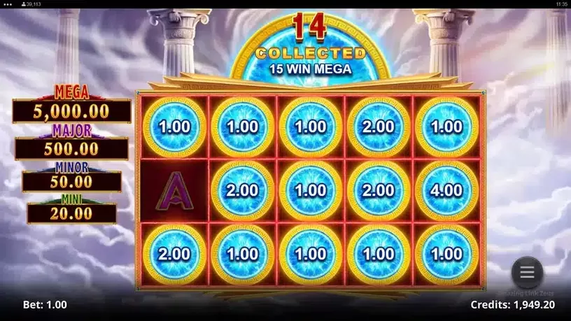Amazing Link Zeus slot screenshot 5