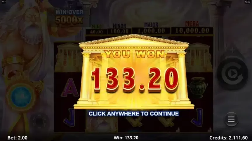 Wild Link Zeus slot screenshot 9