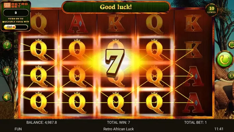 African Luck slot screenshot 2