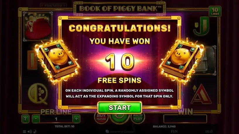 Book of Piggy Bank slot screenshot 2