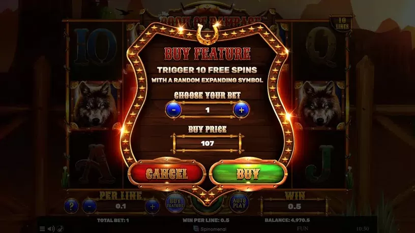 Book Of Rampage slot screenshot 3