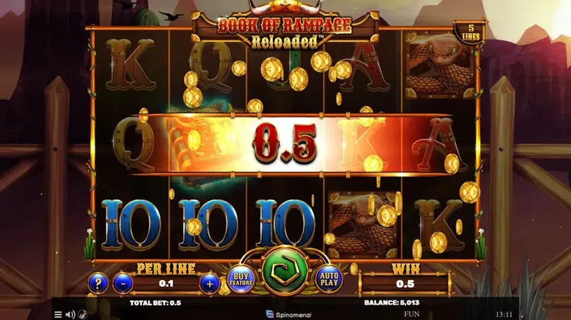 Book Of Rampage Reloaded slot screenshot 2