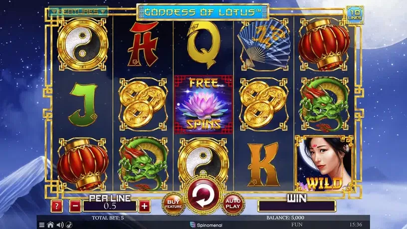 Goddess Of Lotus 10 Lines slot screenshot 1