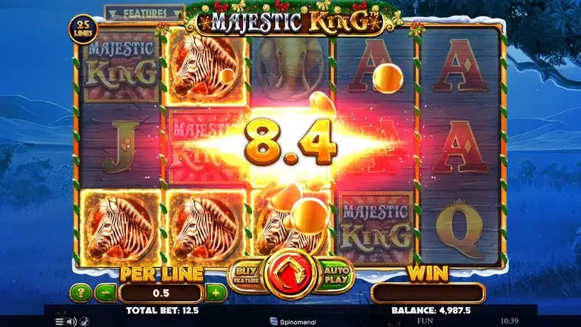 Majestic King – Christmas Edition slot screenshot 2