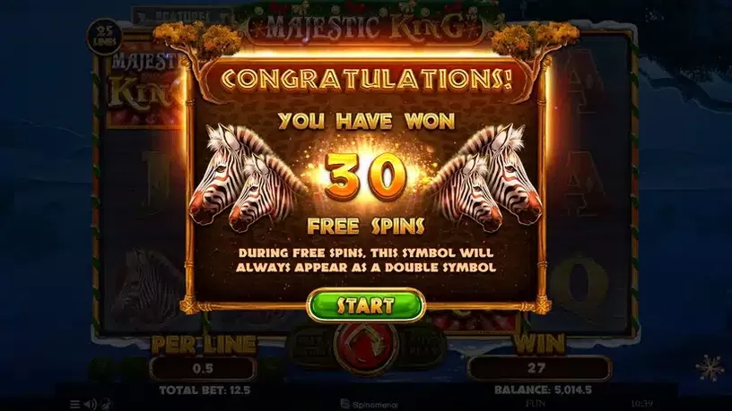 Majestic King – Christmas Edition slot screenshot 4