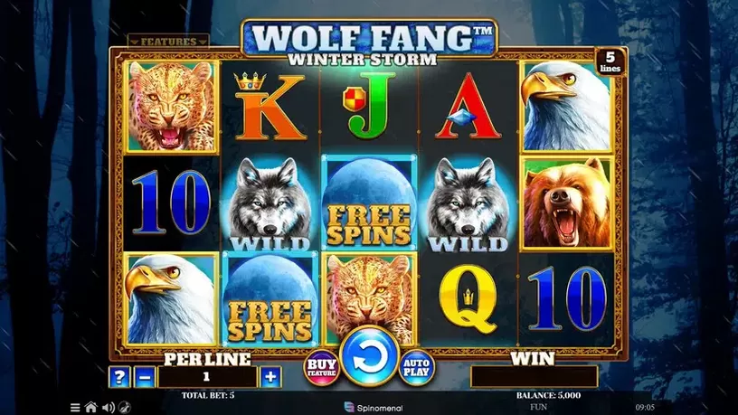 Wolf Fang Winter Storm slot screenshot 1