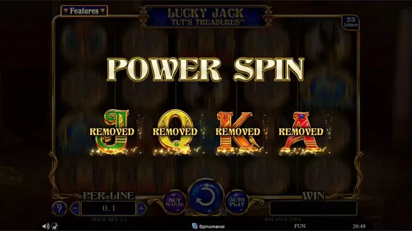 Lucky Jack Tuts Treasures slot screenshot 3