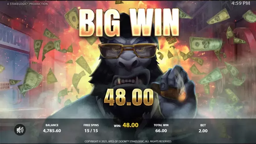 Apes of Doom slot screenshot 8