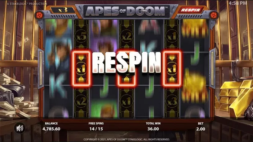 Apes of Doom slot screenshot 6