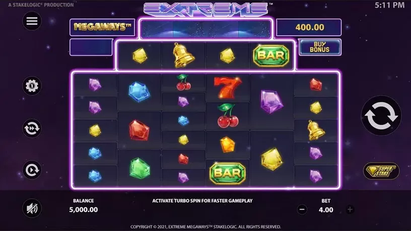 Extreme Megaways slot screenshot 1