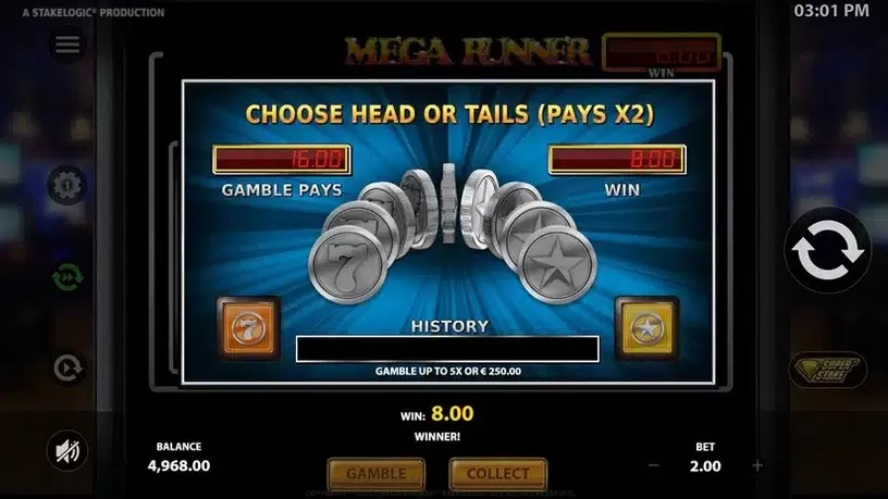 Mega Runner slot screenshot 2