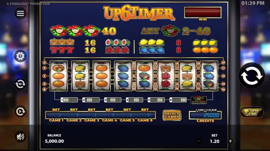 Up6Timer slot screenshot 1