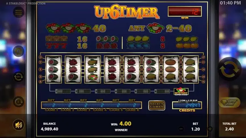 Up6Timer slot screenshot 5