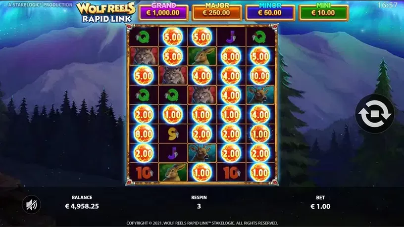 Wolf Reels Rapid Link slot screenshot 4