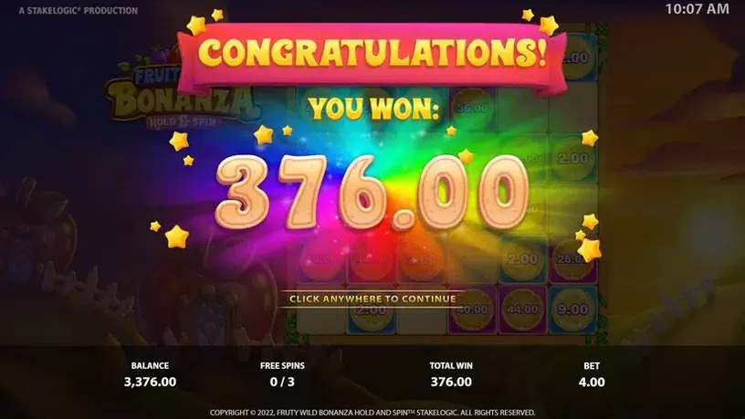 Fruity Wild Bonanza Hold & Spin slot screenshot 5