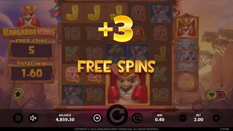 Kangaroo King slot screenshot 8